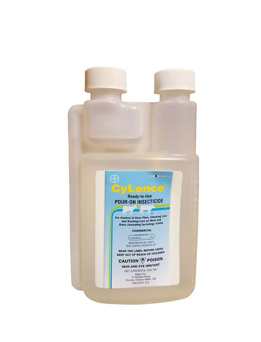 Cylence Pour On Insecticide for control of horn flies, chewing lice on beef and cattle 500mL