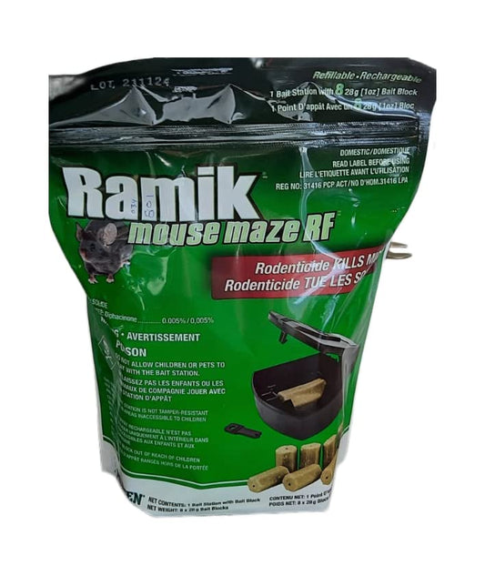 Ramik Mouse Bait Station with 8 28g Bait Block