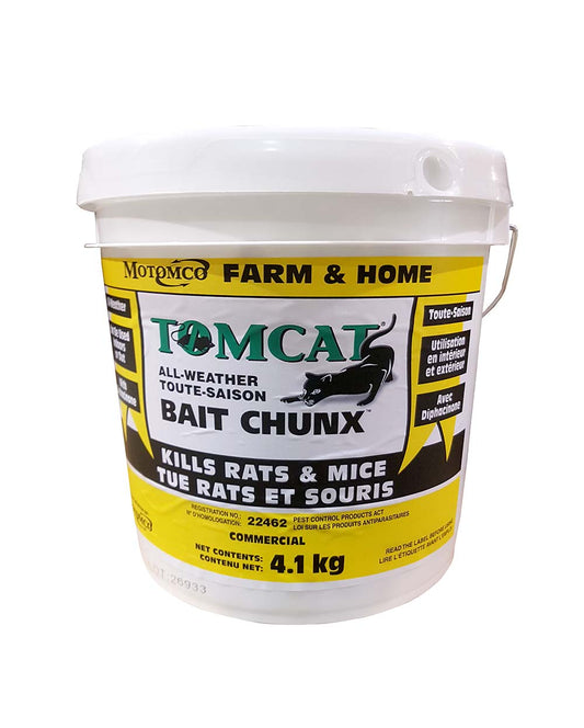 Motomco Tomcat All Weather Bait Chunx, rat mice rodent bait poison 9-Pound/4.1kg