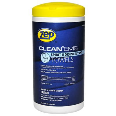 Clean em Spirit II Disinfectant Towels