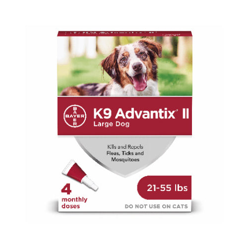 K9 Advantix Flea And Tick Prevention & Treatment for Dogs 21-55-Lbs., 4 Doses pack of 4