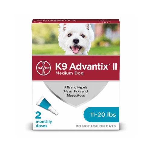 K9 Advantix II  Flea And Tick Prevention & Treatment for Dogs 11-20-Lbs., 2 Doses