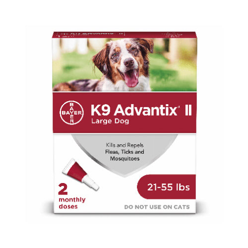 K9 Advantix II Flea And Tick Prevention & Treatment for Dogs 21-55-Lbs., 2 Doses