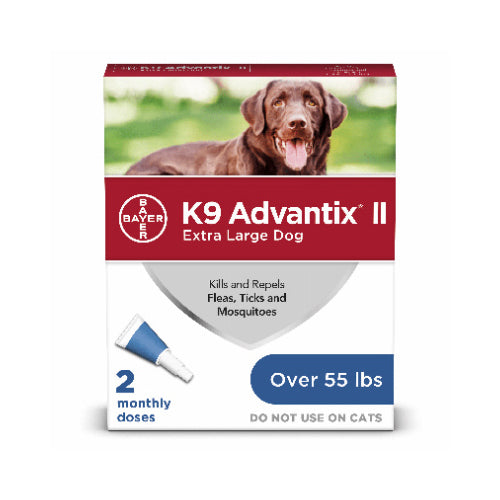 K9 Advantix II  Flea And Tick Prevention & Treatmen for Dogs over 55-Lbs., 2 Doses