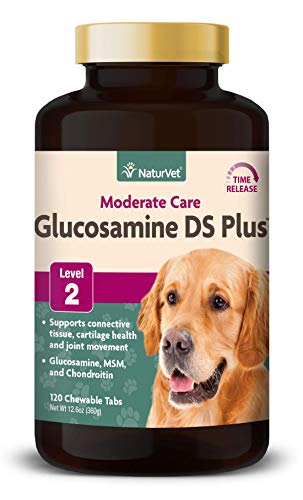 Joint Care Supplement For Dogs, Support Joint Health with Glucosamine, MSM and Chondroitin, Chewable Tablets, Made by NaturVet