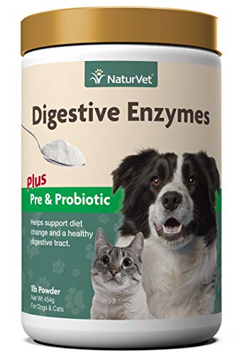 Healthy Probiotics and Digestive Enzyme Powder Supplement for Dogs and Cats, Optimal Utilization of Nutrients for Sensitive Stomachs, Made by NaturVet