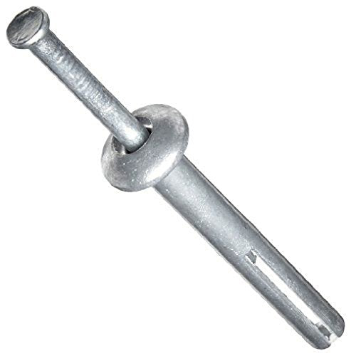 Toggler 1422 Mushroom Head Nail-It Drive Nail Anchors 2.5 x 1.5 inch- 100 Pack