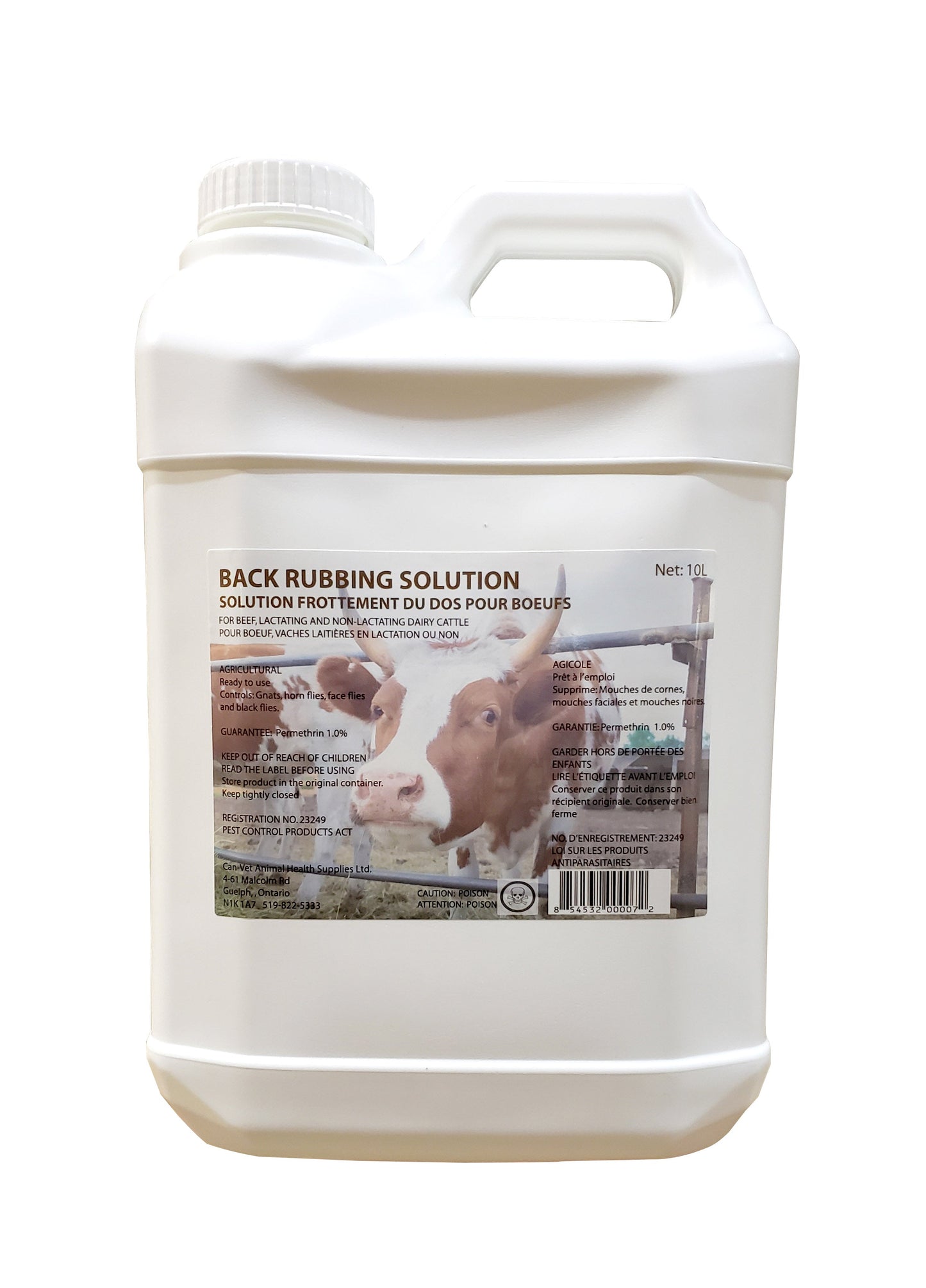 Beef and dairy cattle Back Rubbing Solution Permethrin 10L