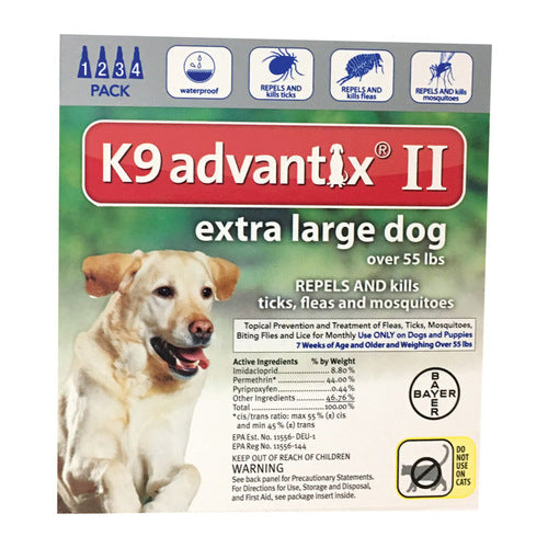 BAYER 81520410-AXB Flea Drops K9 Advantix II Liquid Dog 0.54 oz